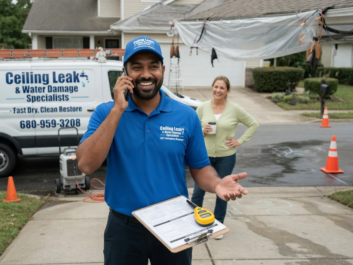 Ceiling Leak Cleanup Blue Grass, IA FAQs